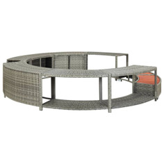 Hot Tub Surround Gray Poly Rattan product
